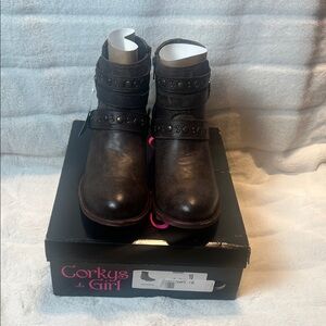 Corkys Girl Brown Ankle Boots